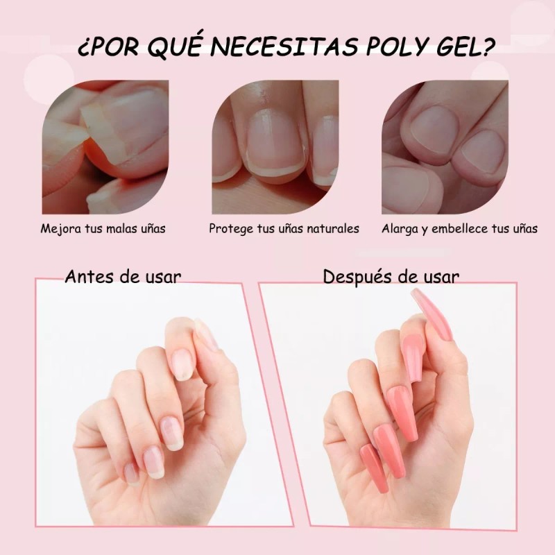 Saviland Polygel Uñas 100g Poligel Colore Básico 1 Pz Escoge