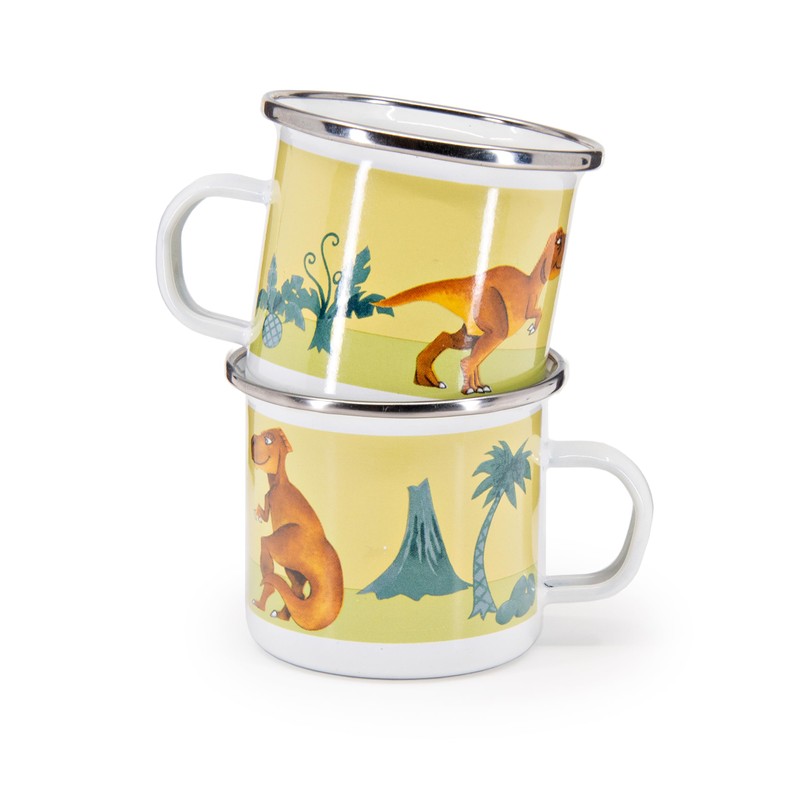 Golden Rabbit Enamelware - 3-piece Child Dinner Set (Dinosaurs)