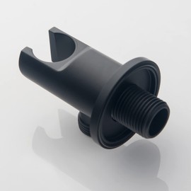 Keymark Wall Connection Elbow with Shower Holder Matte Black Brass Hose Connection with Wall Shower Holder Wall Connection with Shower Head Holder G 1/2 Inch Shower Connection Elbow Hand Shower Holder