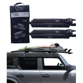 Ho Stevie! Surfboard Car Racks - Padded System, Easy Setup Any Car, ‘No Scratch’ Buckles - Strap Up to 3 Boards to Car Roof