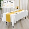 Teruntrue 8 Pack Gold Satin Table Runner, 12 x 72