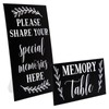 2 Card Sign Set for Funeral Memory Table, Please Share