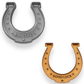 Horseshoe Cookie Cutter & Stamp Set (4x4") - Lucky Baking Tool for Western and Rustic Themes