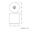 ledscom.de Hito Table Lamp, Switch, Real Wood (Rubber Tree), Round,