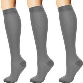 ANZII 3 Paare Kompressionsstrümpfe Kniestrümpfe Damen,Herren, Thrombosestrümpfe Kompressionssocken für für Laufen, Sport, Flug, Reise, Radsport, schwangerschaft,Mutterschaft,Krankenschwestern