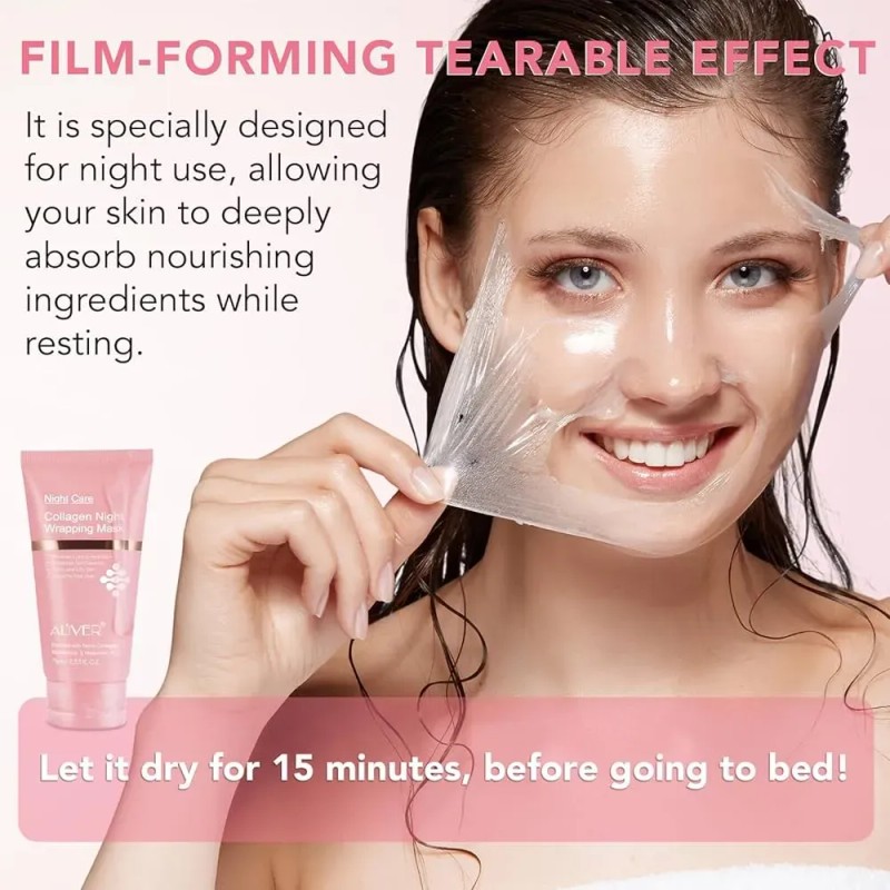 Mascarilla Facial Nocturna Colágeno Hidratación Profunda