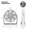 mollie 6-Inch Small Rechargeable USB Desk Fan Battery Operated with