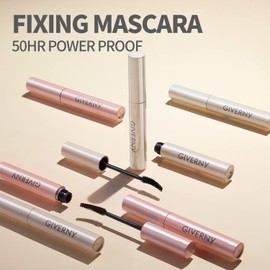GIVERNY Milchak Fixing Mascara - Lash Extension for Dramatic Long Lashes - Fiber Mascara for Thick Looking Eyelashes – Waterproof & Smudge Proof Long Lasting Mascara, 0.24 fl.oz. (#Black)