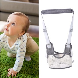 Toddler Walking Harness Helper, Breathable and Comfortable Infant Walker Assistant Belt with Anti Lost Safety, Lumbar , Toddler Infant Walker for Kids (Light Gray)