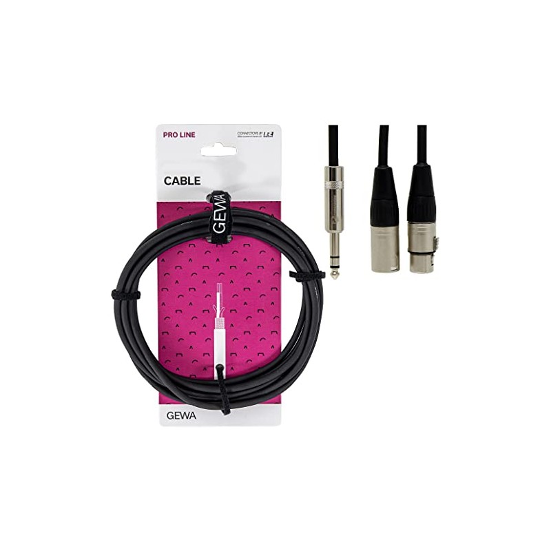 Alpha Audio 190735 3 m 6.3 mm Stereo Jack Plug