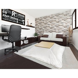 Meiwa Gravure Waterproof Kotatsu Topper, N Clear, 74.8 x 74.8 inches (190 x 190 cm)