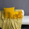 JWH 3D Flower Throw Pillow Cover Decorative Handmade Floral Pillow