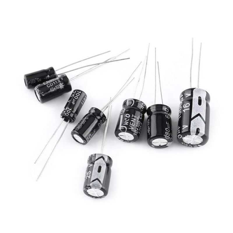 24 Value 500 Pieces Aluminium Electrolytic Capacitor Assortment Kit Including