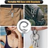 2-Be-Best Mini Pill Holder with Keychain, Titanium Alloy Pill Container