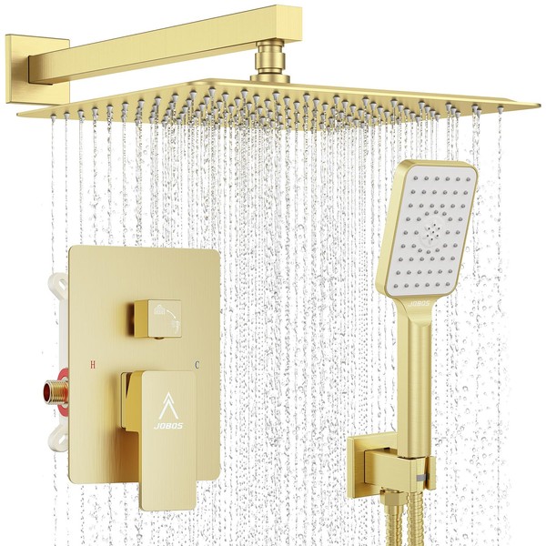 JQBQS Shower System Modern Rain Brass Faucet Set With Valve