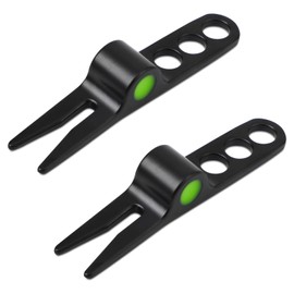 NQEUEPN 2 Pcs Golf Divot Tools, Black Golf Divot Repair Fork Portable Lightweight Golf Pitch Fork Golf Ball Accessory for Golf Divot Tools, On-Course Accessories