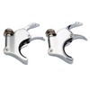 XFMT Chrome 49mm Detachable Quick-Release Windshield Clamps Windscreen Forks Mount