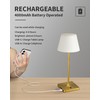 VISDANFO Wireless Touch Table Lamps (Gold + White PE Plastic