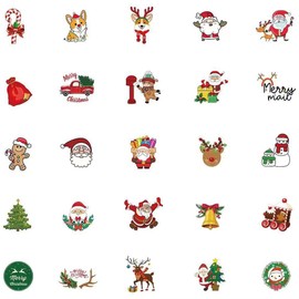 Christmas stickers100 pcs Cute Christmas Water Bottle Stikers cute stickers Christmas Party Favors Holiday Stickers for Classroom Students laptop stickers