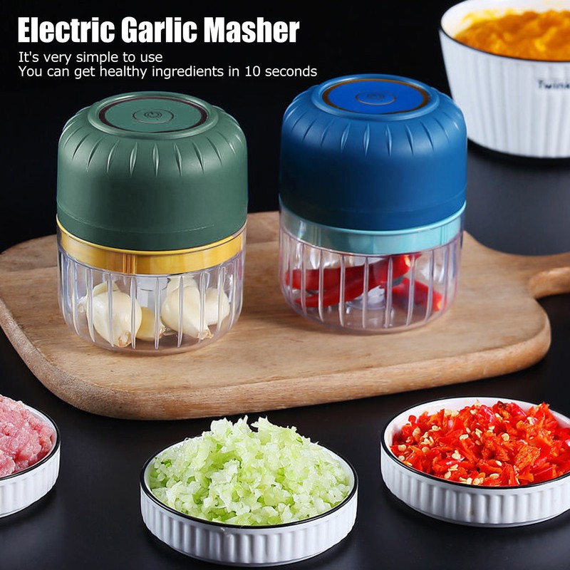 250ML Garlic Chopper 3 Blades Mini Wireless Waterproof USB Charging