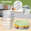 Glass Soup Containers with lids 4 Cup, 32 oz Glass