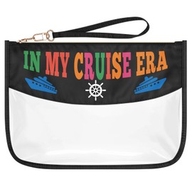 Cruise Lover Gift Cruise Gift PVC Clear Makeup Bag Summer Beach Vacation Girls Weekend Gifts Cruise Themed Cosmetic Bag Bachelorette Cruise Party Gifts for Bestie Friend Sister Zipper Toiletry Pouch