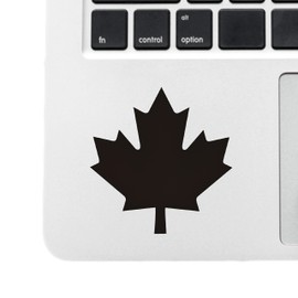 CUSHYSTORE 4X Maple Leaf Canada Canadian National Country Sticker Decal for Laptop Phone Scrapbook (2.5", Black)