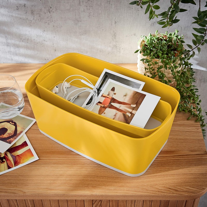 Leitz Storage Boxes, Warm Yellow, 307 x 55 x 105