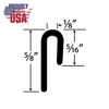 Outwater Plastic J Channel Fits Material 1/8 Inch Thick Clear