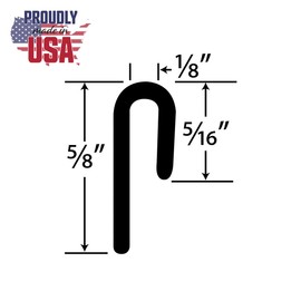 Outwater Plastic J Channel Fits Material 1/8 Inch Thick Clear Polyester Cap Moulding 36 Inch Length (Pack of 4)