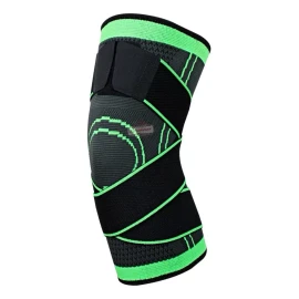 J.H. Company Rodillera Deporte Elastica De Compresion Ajustable Jb-76 Color Verde / Xl