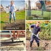 5.4FT Heavy Duty Garden Bow Rake with Stainless Steel Handle,
