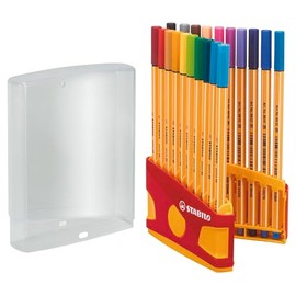 STABILO Point 88 - Set con 20 Rotuladores Estuche Rigido