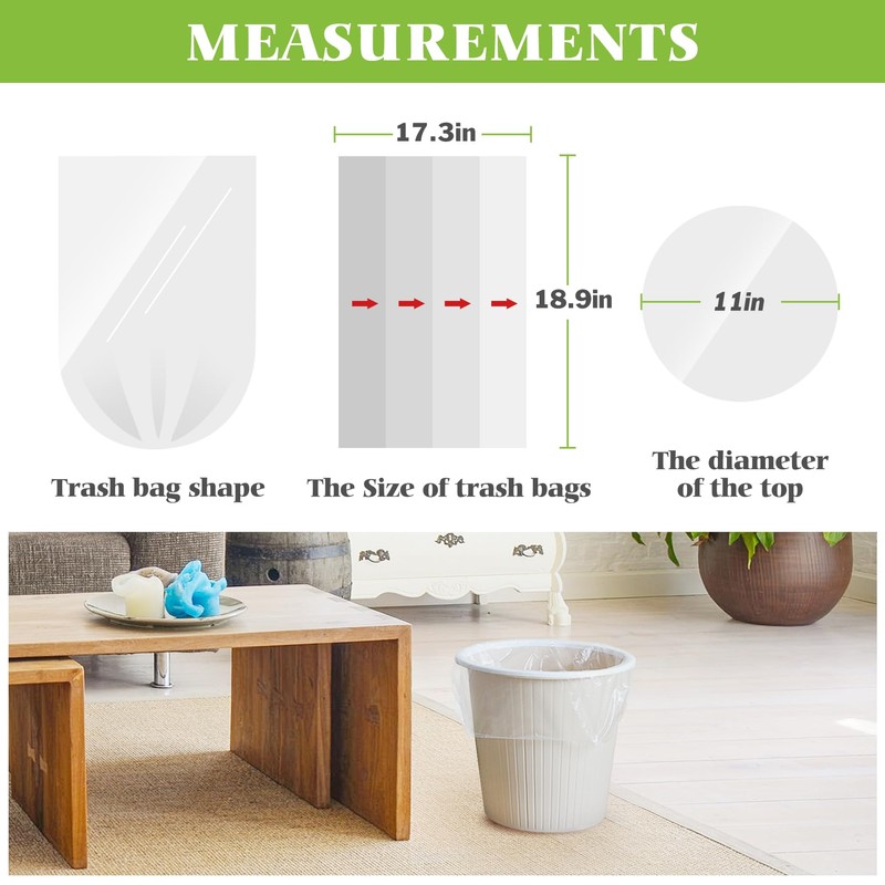 Small trash bags 3 Gallon 120 Counts Strong Garbage Bags
