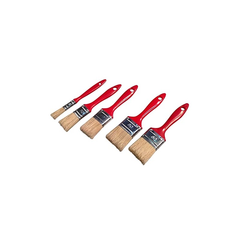 SAVY 5 x Flat Brushes for All Types of Paints,