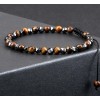 Unbranded Natural Tiger Eye Obsidian Faceted Hematite Beaded Bracelet Triple