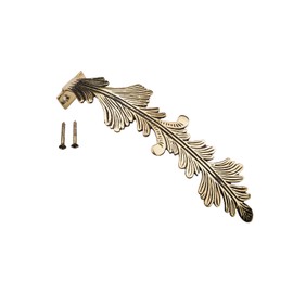 1xAntique Brass Curtain Tie back Hold Back Leaf Curtain Tieback Home Decoration