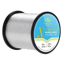 SF Monofilament Fishing Line Premium Spool Strong Mono Nylon Material Leader Line Clear 50LB