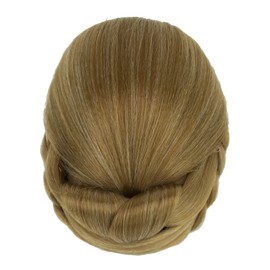 IMISSU Braided Chignon Dancer Hair Cover Doughnut Hair Pieces Hair Bobbles Hair Bun Wig Clips Updo at Wedding Party (M2 Copper Mix)