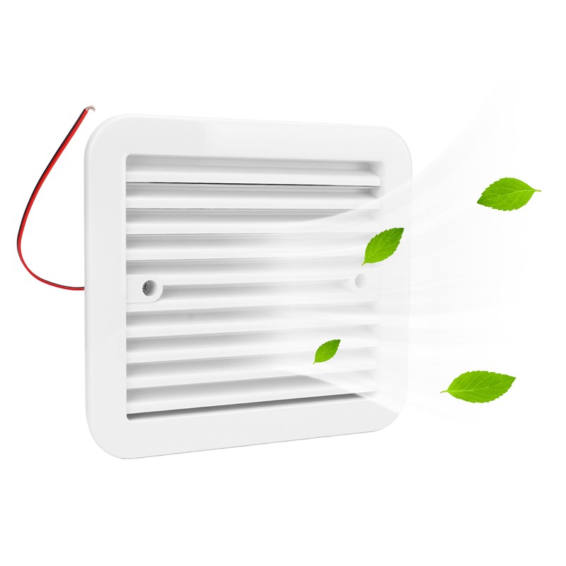 RV Side Vents 12V White Unidirectional Dustproof Strong Wind Cooling