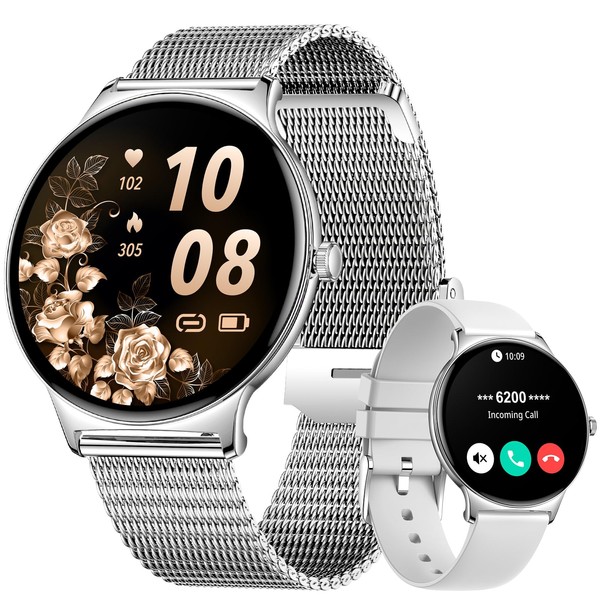 SIEMORL Smart Watch for Women,1.43" Fitness Watch Answer/Make Calls/Voice Assistant