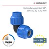 KIRCHHOFF Connection angle 90°, plastic, 20 x 20 mm, for