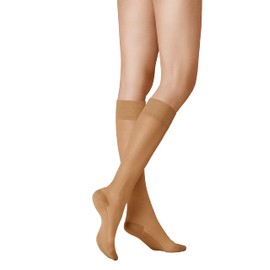 KUNERT Women's Cotton Sole 20 Hautsympatisch Knee-High Socks, 20 DEN, Cashmere 0540, 39-42