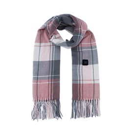 USB Recharge Heated Scarf with 3 Heating Levels, Electric Heated Scarf Long Neck Scarfs Heat Pad Massage Neck Wrap (Pink)