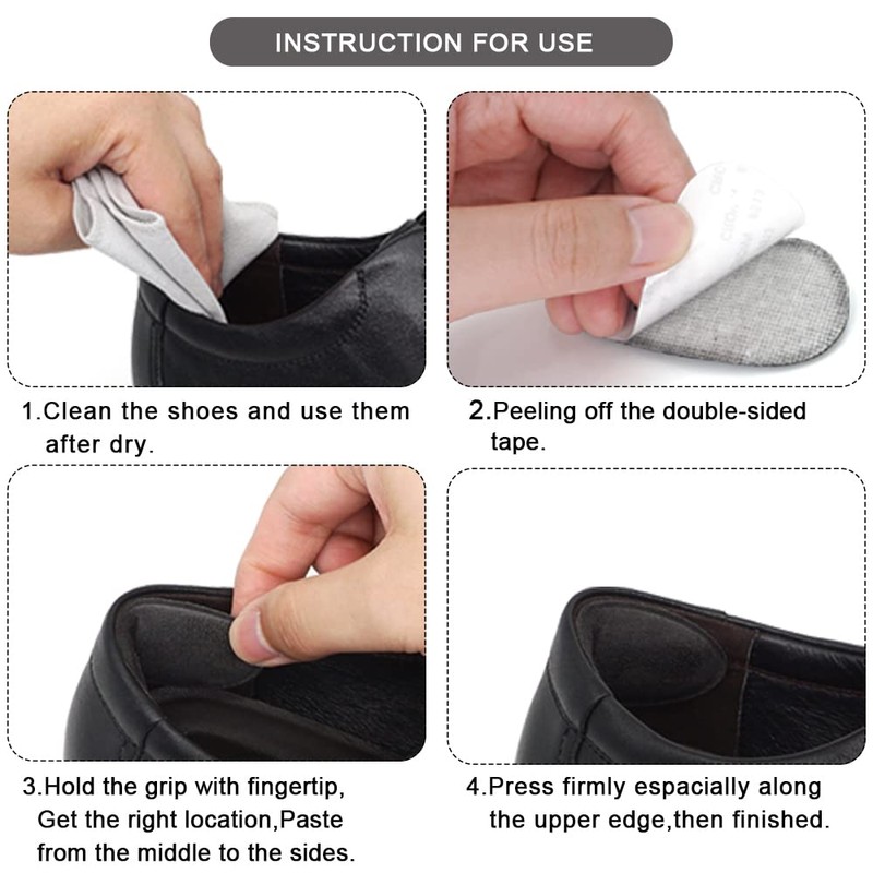 Dr. Foot's Heel Grips Liner Insert for Shoes Too Big,