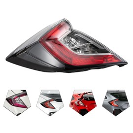Tail Lights Assembly For 2017-2021 Honda Civic Hatchback/17-19 Type R,Left Driver Side Replacement,Red Lens Rear Brake Lights