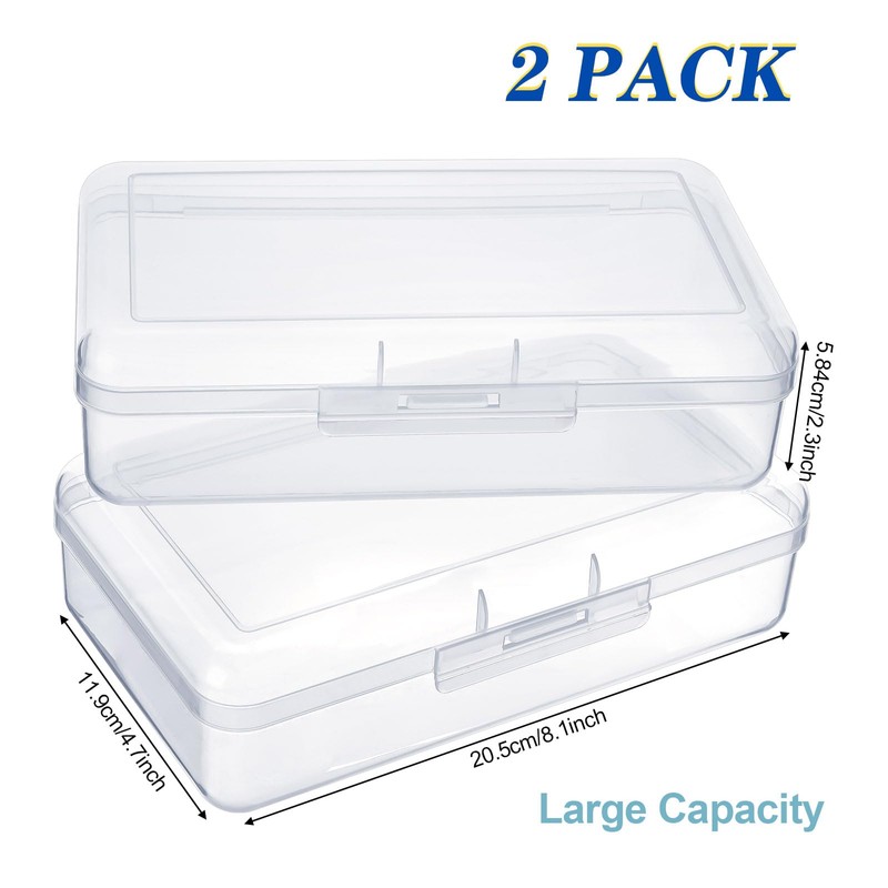 Tikplus Children's Pencil Box, Plastic Case, Stackable Pens Storage, High