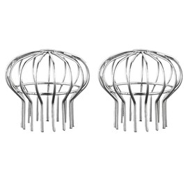 Gutter Downspout Guard, 2Pcs Stainless Steel Gutter Guard Strainer, Mesh Gutter Downspout Guard for Leaf and Rubbish Filter Gutter Screen Covers (125x137mm)