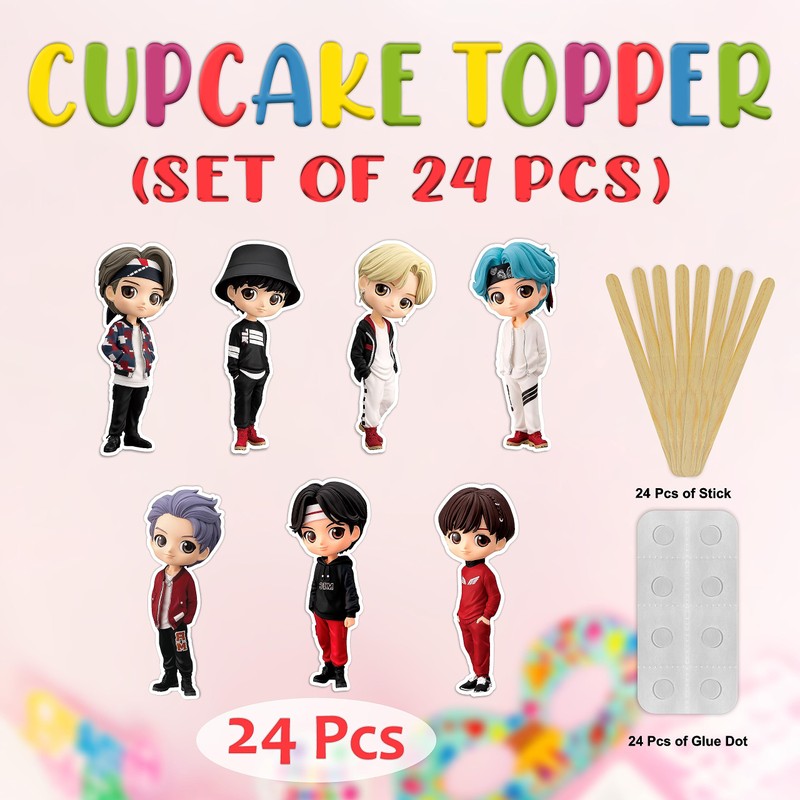 Seyal® Tny Tan (BTS) cupcake topper