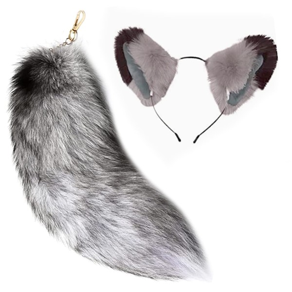 YXCFEWD Fox Ears and Tail Set for Kids Fluffy Fox